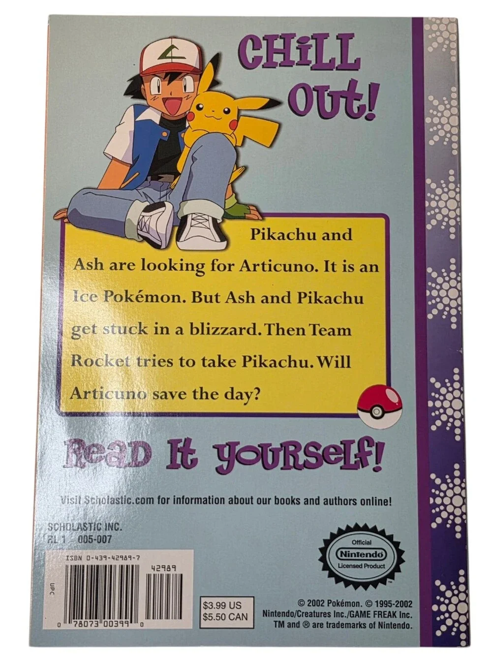 Pokemon : Let It Snow Early Reader Paperback Scholastic Book First Edition Print